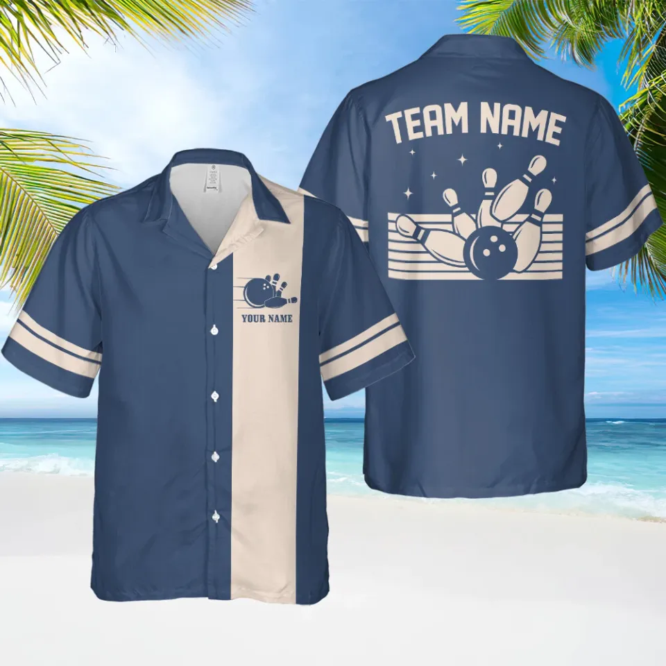 Personalized Bowling Hawaiian Shirt, Bowling Team Matching Hawaii Shirt