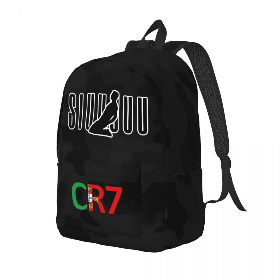 CR7 Ronaldos Backpack for Men and Women, Laptop Shoulder Bag, Student and Work Daypack, Gift