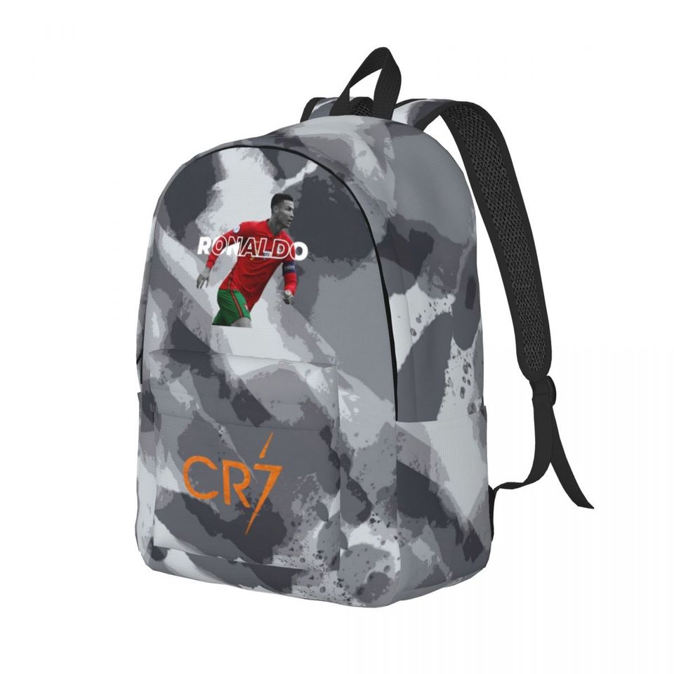 CR7 Ronaldos Backpack for Men and Women, Laptop Shoulder Bag, Student and Work Daypack, Gift