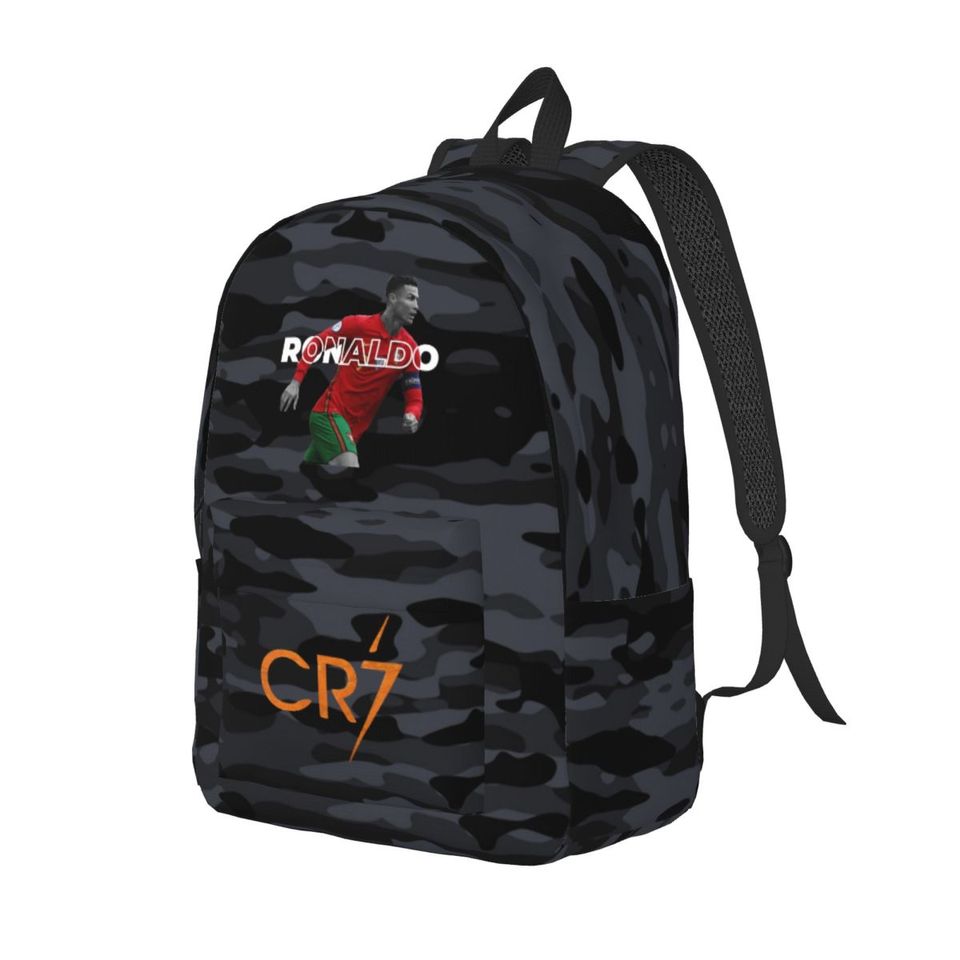CR7 Ronaldos Backpack for Men and Women, Laptop Shoulder Bag, Student and Work Daypack, Gift