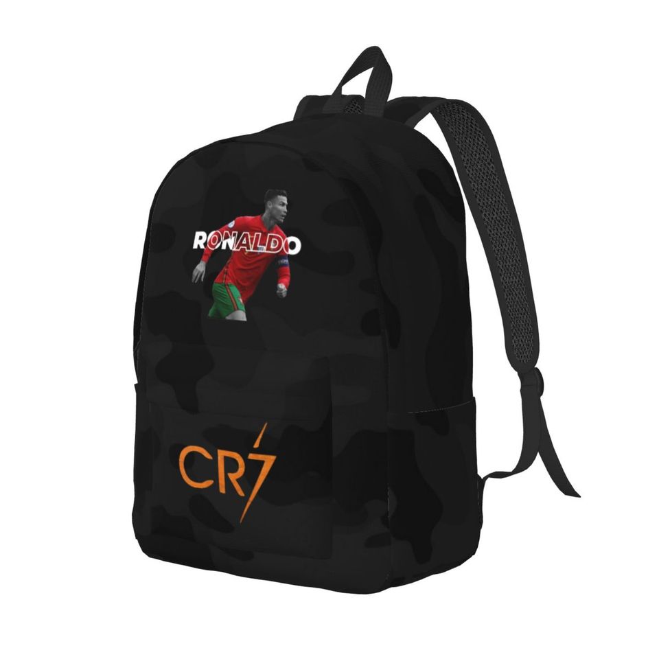 CR7 Ronaldos Backpack for Men and Women, Laptop Shoulder Bag, Student and Work Daypack, Gift