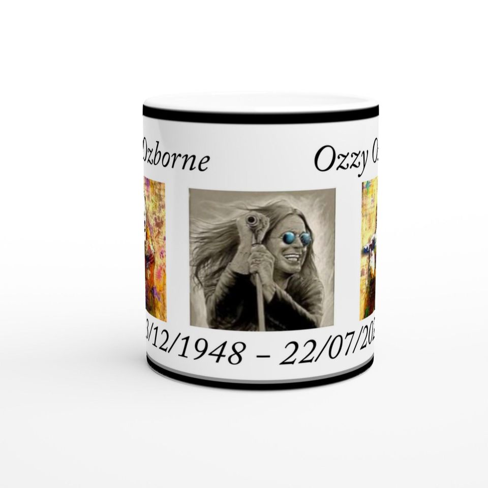 Ozzy Osbourne Memorial Mug, Black Sabbath Singer Gift