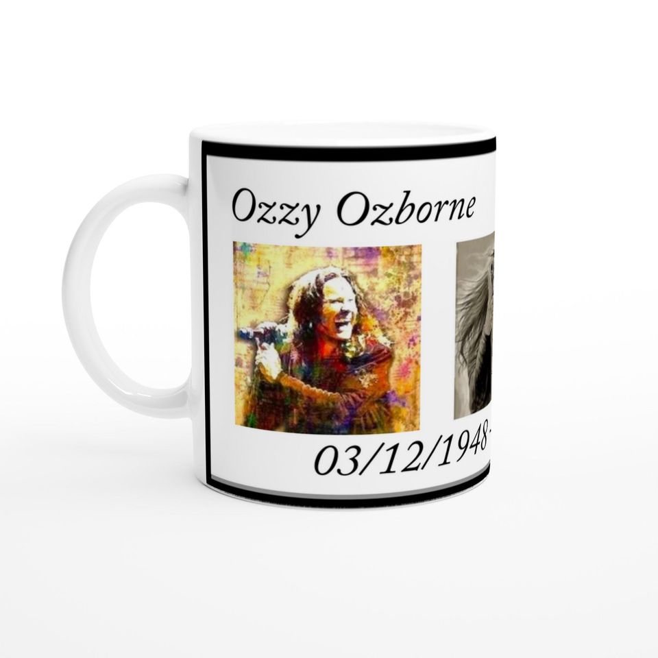Ozzy Osbourne Memorial Mug, Black Sabbath Singer Gift