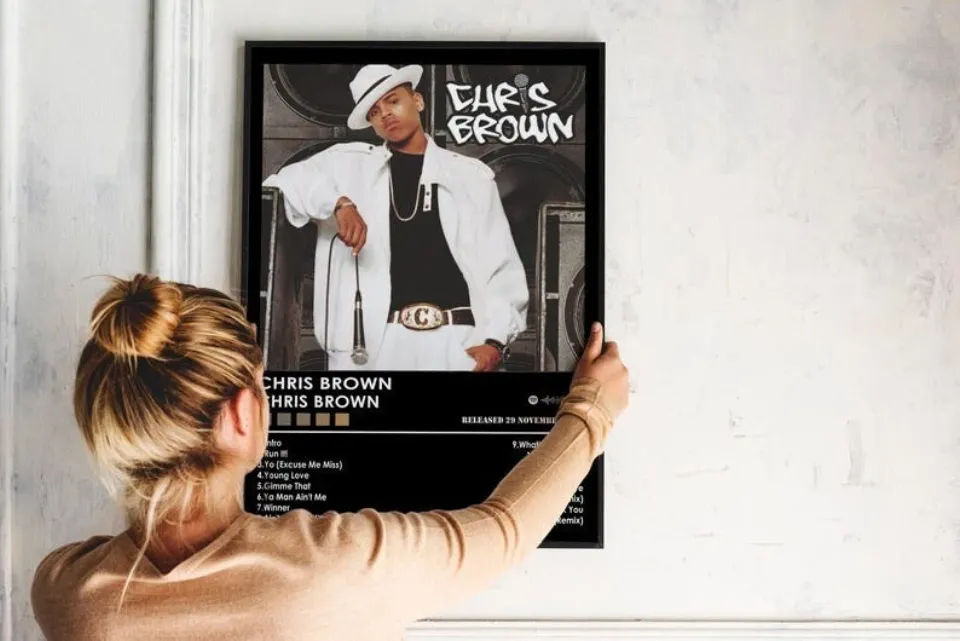 Chris Brown Poster Music Album Cover Vertical Print