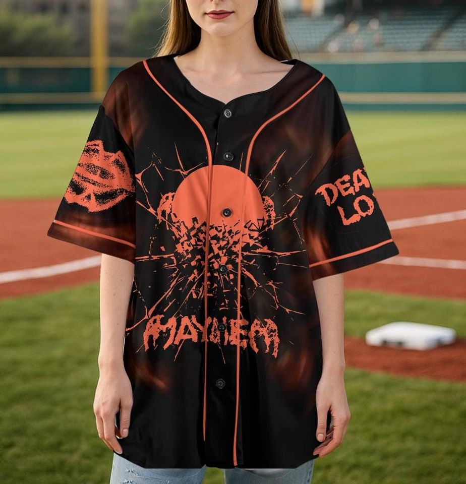 Shattered Mirror MAYHEM Ld ga Baseball Jersey