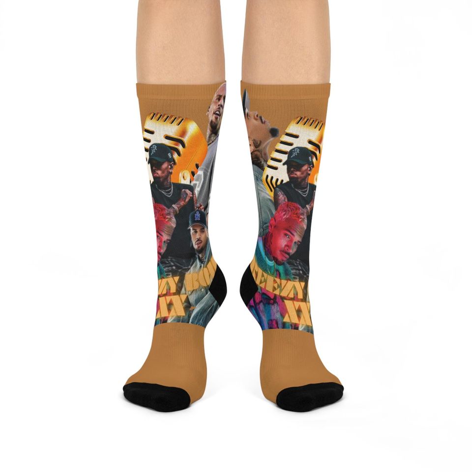 Chris Brown Breezy Bowl Fan Socks 20th Anniversary Edition