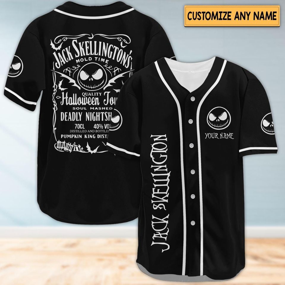 Custom Jack Skellington Baseball Jersey - Nightmare Before Christmas Shirt