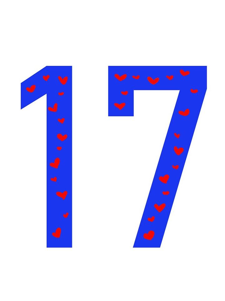 Josh Allen 17 with hearts iPhone Case, Gift For Fan