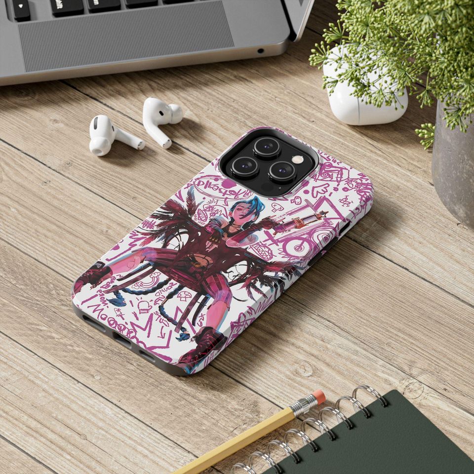 Jinx Arcane iPhone Case - Graffiti Punk Style Protective Cover