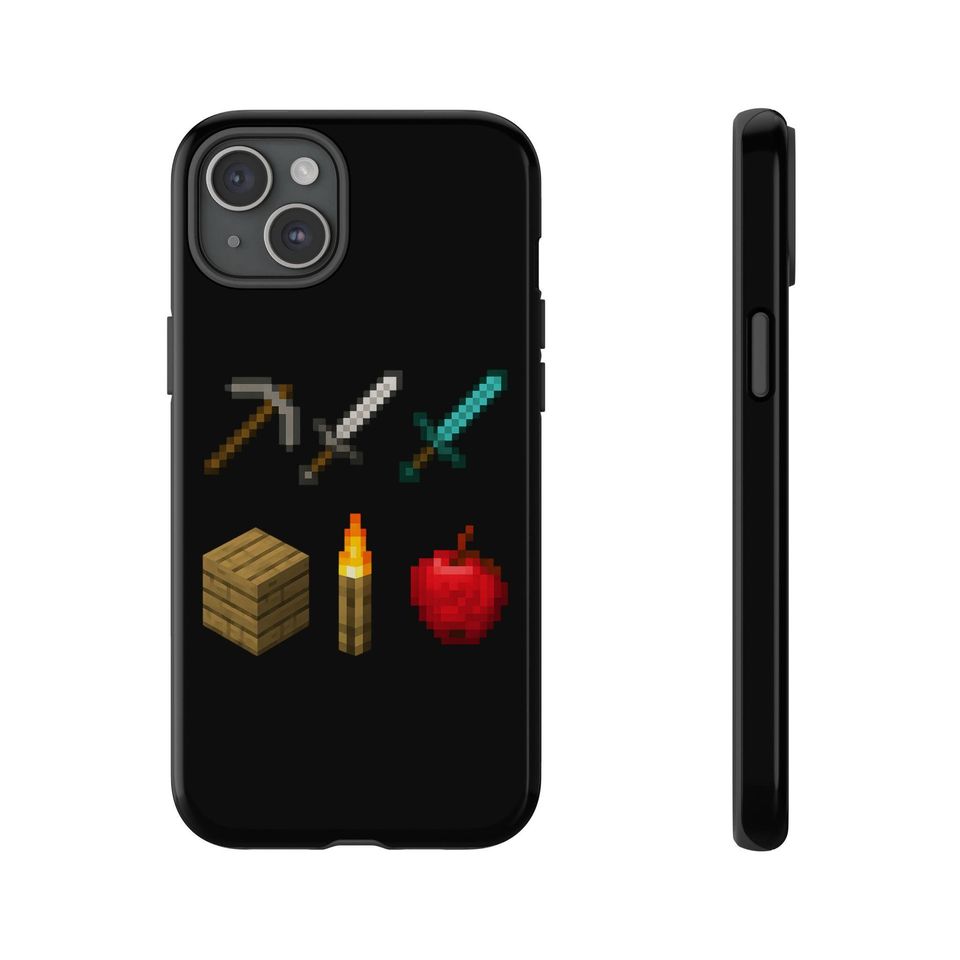 Pixel Art iPhone Tough Case Inspired by Minecraft for iPhone