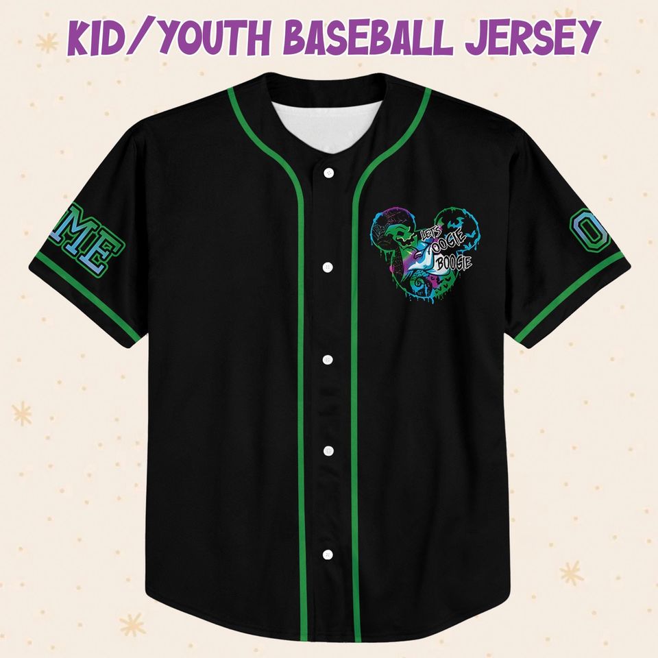 Oogie Boogie Halloween Baseball Jersey – Disney-Inspired Shirt for Spooky Park Trips