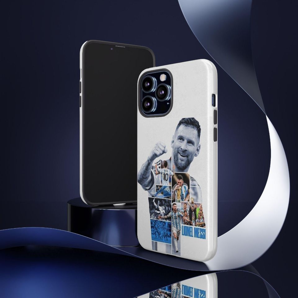 Cute Messi iPhone Case, Unique Floral Anime Protective Phone Cover