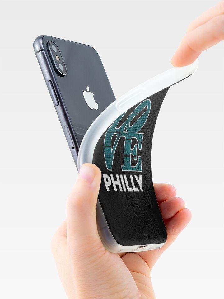 Love Philly City Map Philadelphia 215 iPhone Case, Gift for Fan
