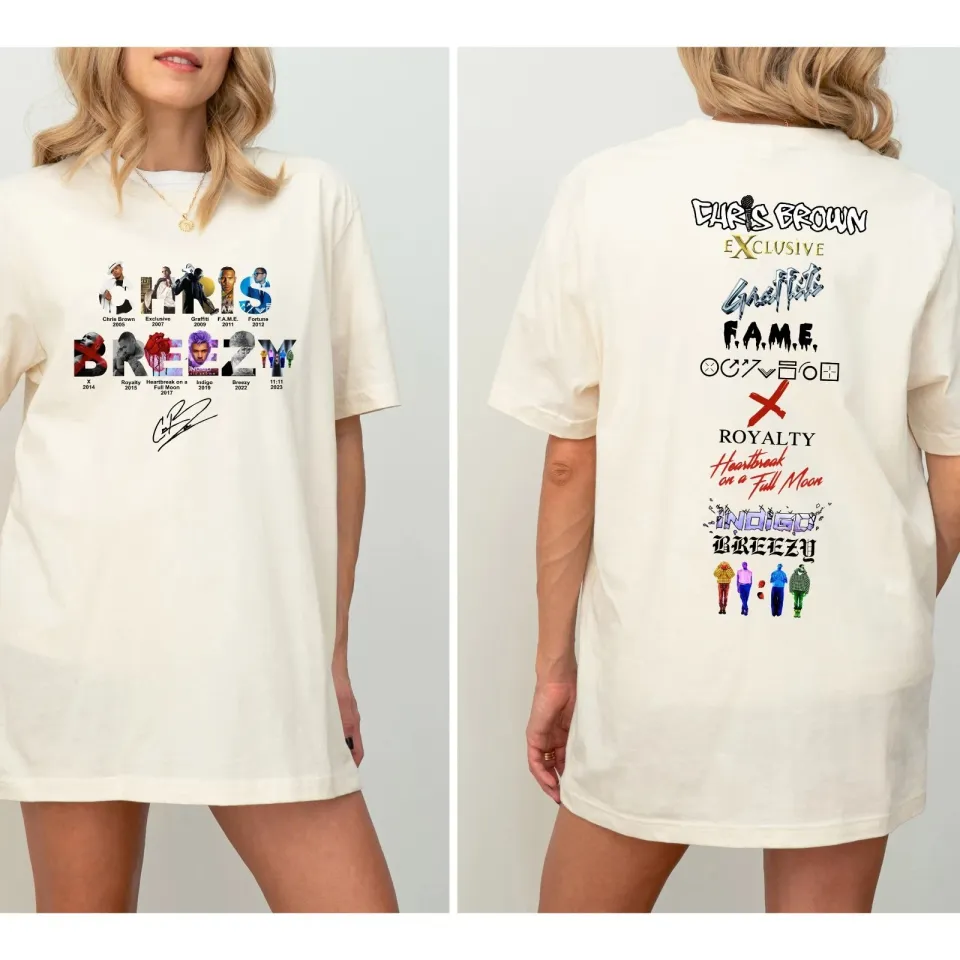 Chris Brown Tour 2025 Double Sided T-Shirt
