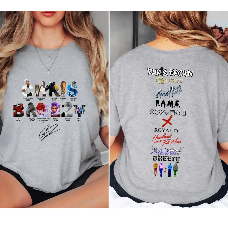 Chris Brown Tour 2025 Double Sided T-Shirt