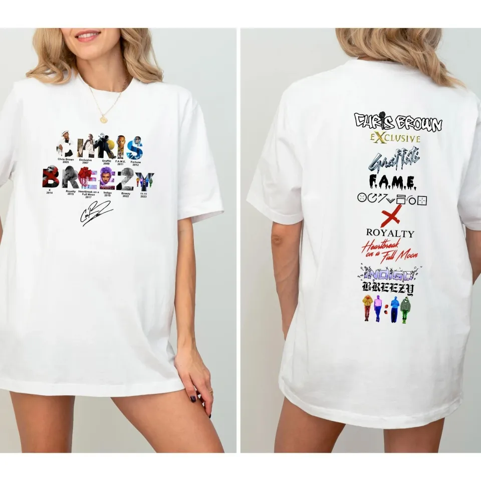 Chris Brown Tour 2025 Double Sided T-Shirt