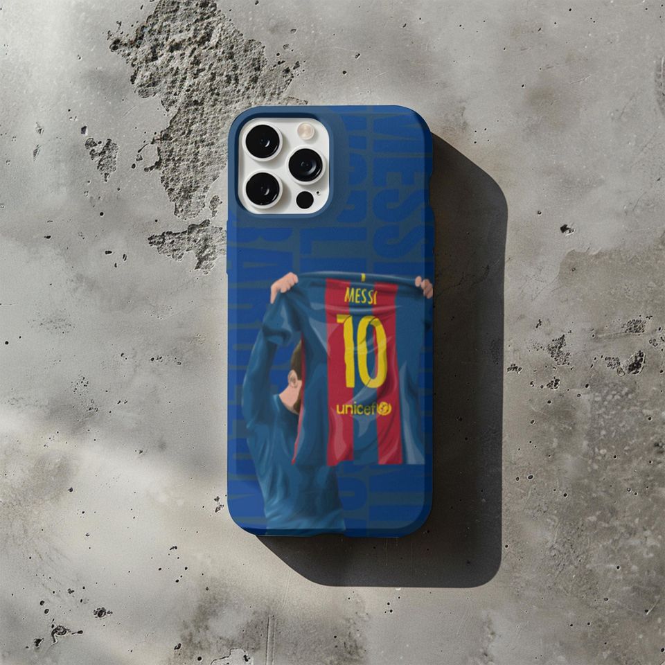 Lionel Messi Barcelona iPhone Case, Soccer Phone Cover
