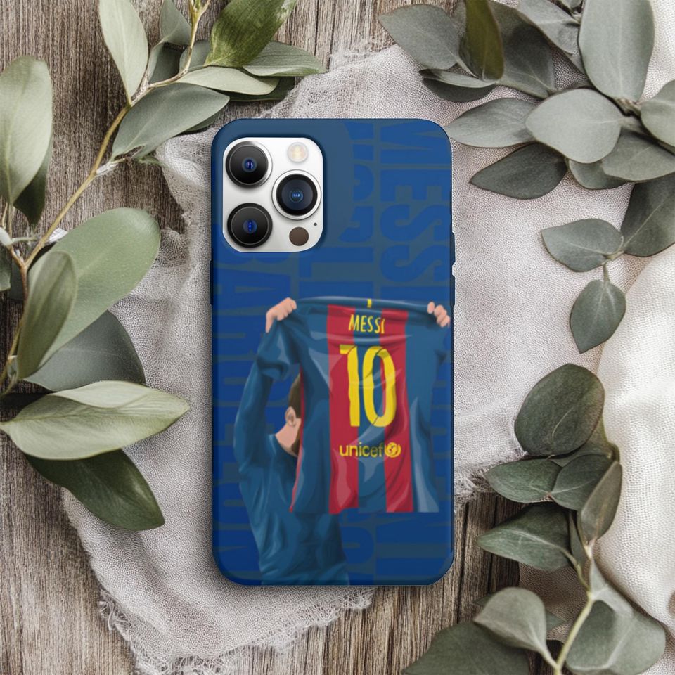 Lionel Messi Barcelona iPhone Case, Soccer Phone Cover