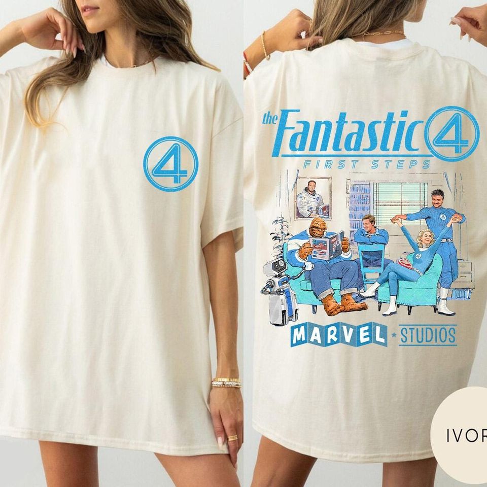 Double Sided Fantastic Four First Steps Shirt, Marvel Fantastic Four Character Shirt