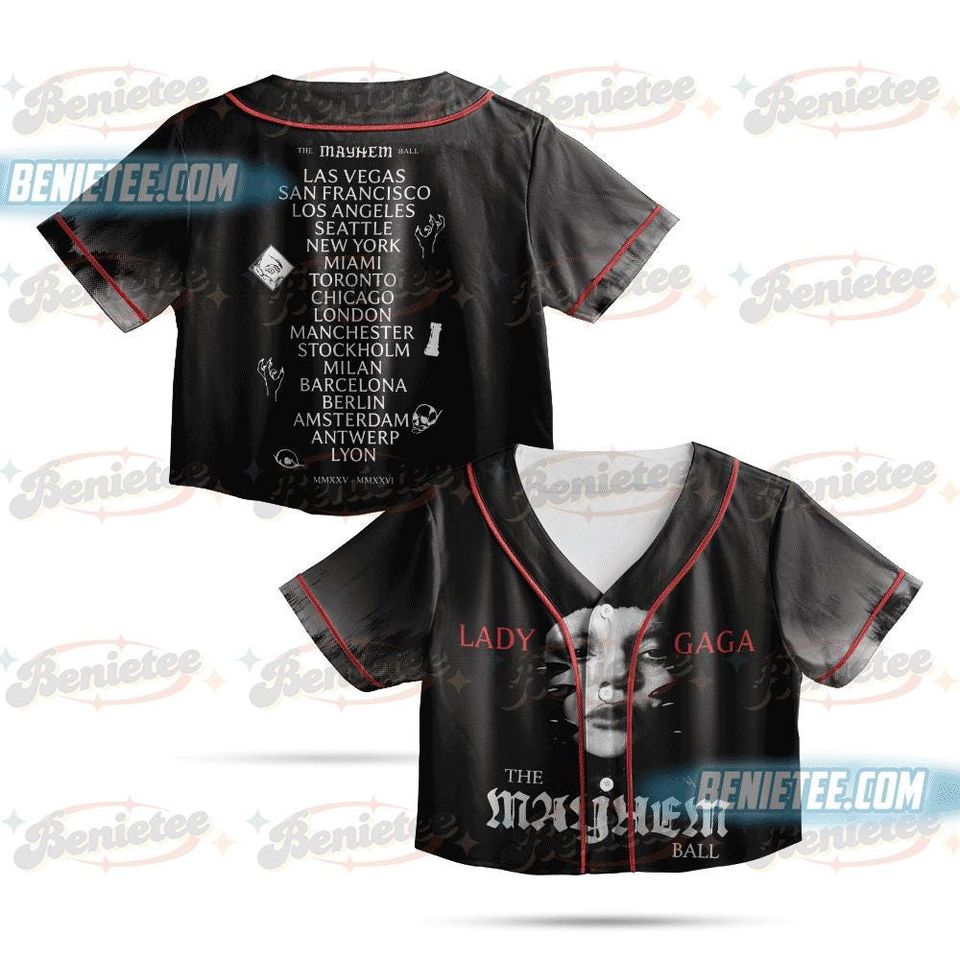 Ld ga Vintage Gaga Croptop Baseball Jersey