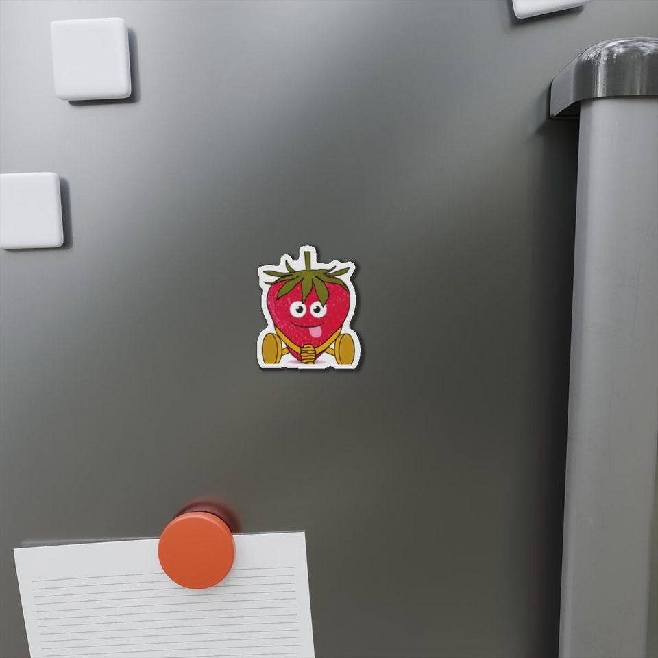 Strawberry Die-Cut Magnets, Cute Fridge Magnets, Fun Kitchen Decor