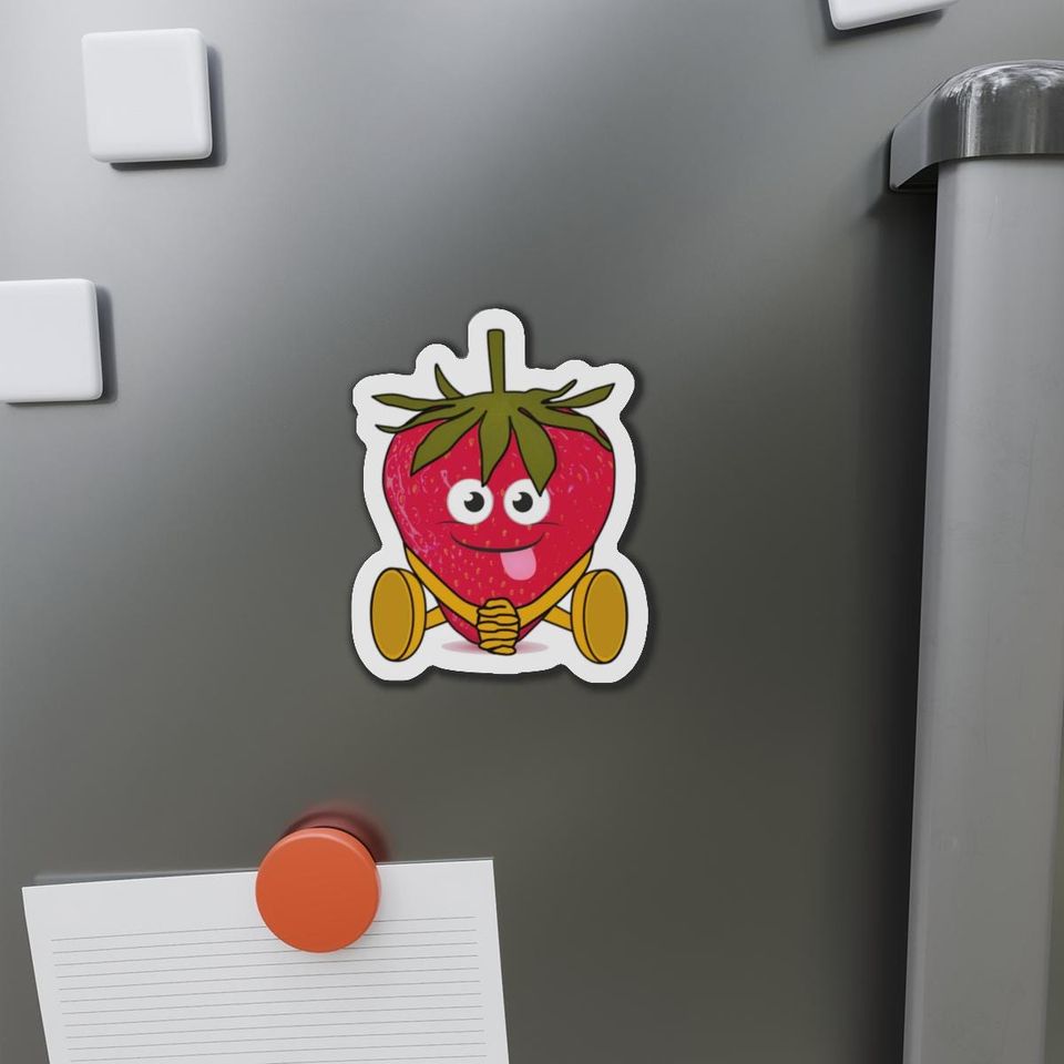 Strawberry Die-Cut Magnets, Cute Fridge Magnets, Fun Kitchen Decor