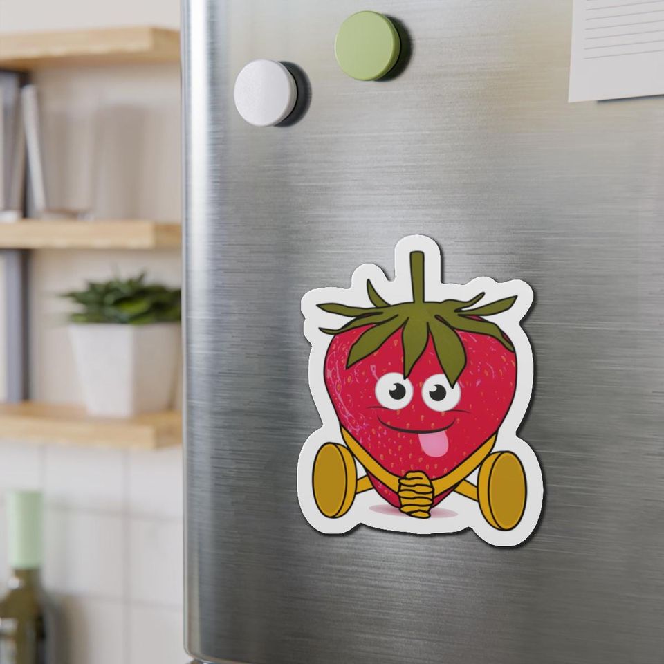 Strawberry Die-Cut Magnets, Cute Fridge Magnets, Fun Kitchen Decor