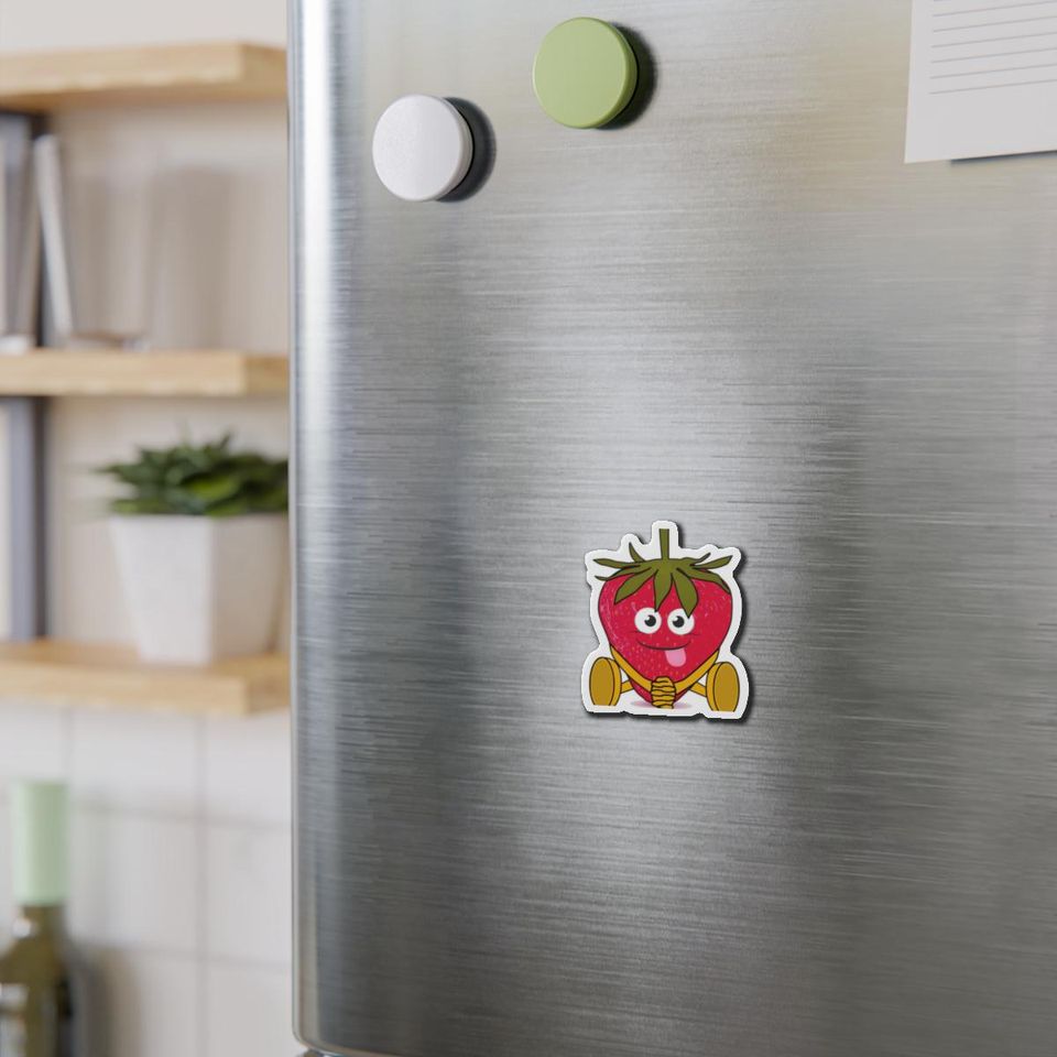 Strawberry Die-Cut Magnets, Cute Fridge Magnets, Fun Kitchen Decor