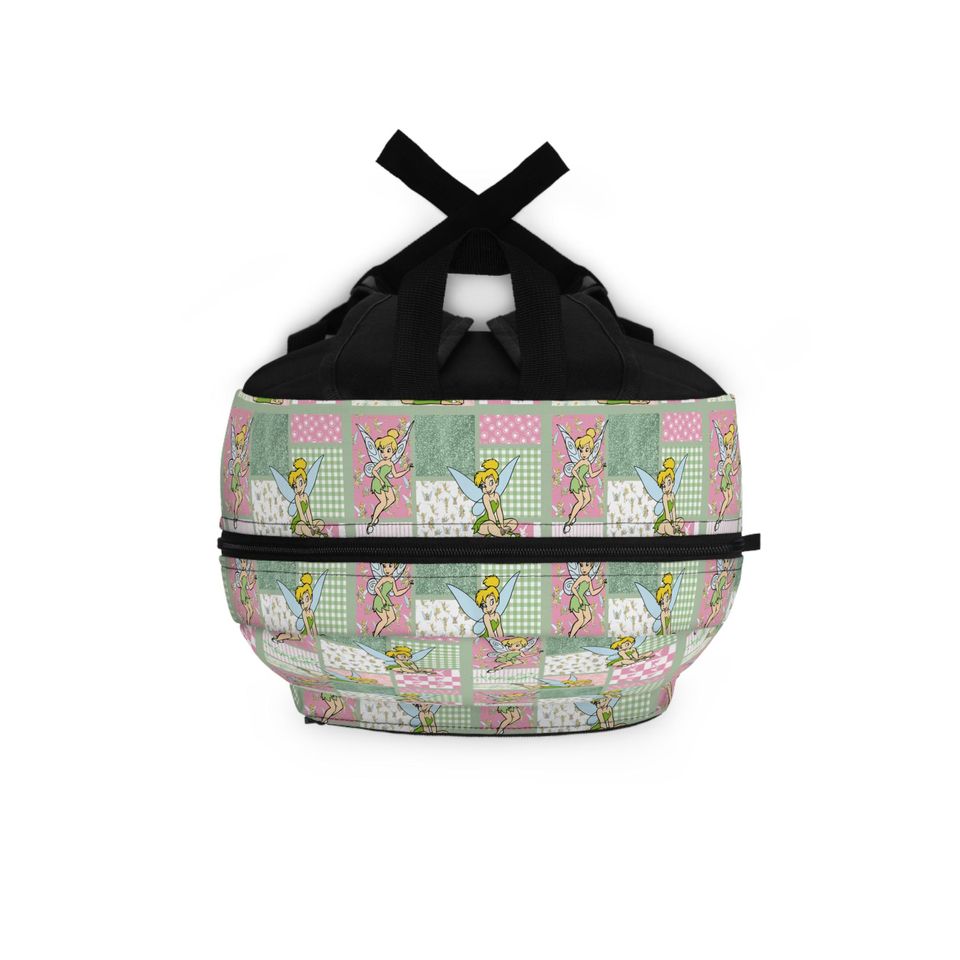 Vintage Fairy Patchwork Backpack - Pink & Green Retro Tinker Style School Bag