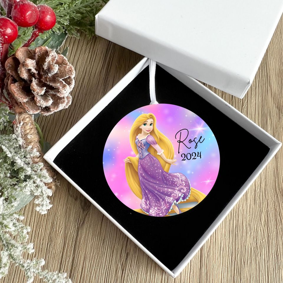 Personalized Rapunzel Christmas Ornament, Custom Rapunzel Christmas Ornament