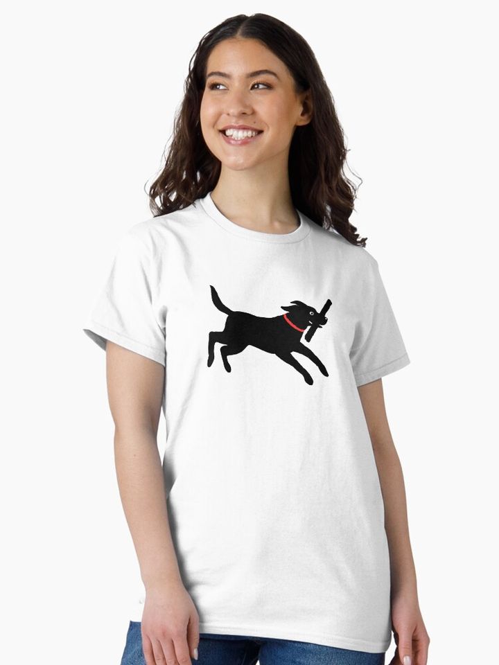 Happy Black Lab Running | Cute Labrador Retriever Classic T-Shirt