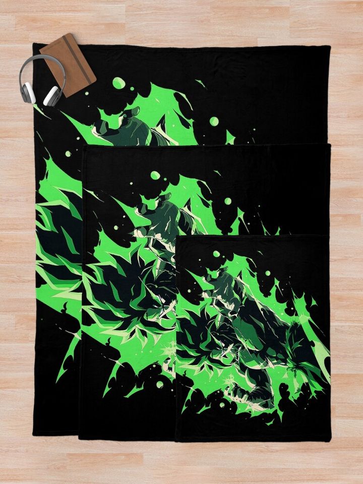 broly dragonball Throw Blanket, Gift for Fan, for All Age