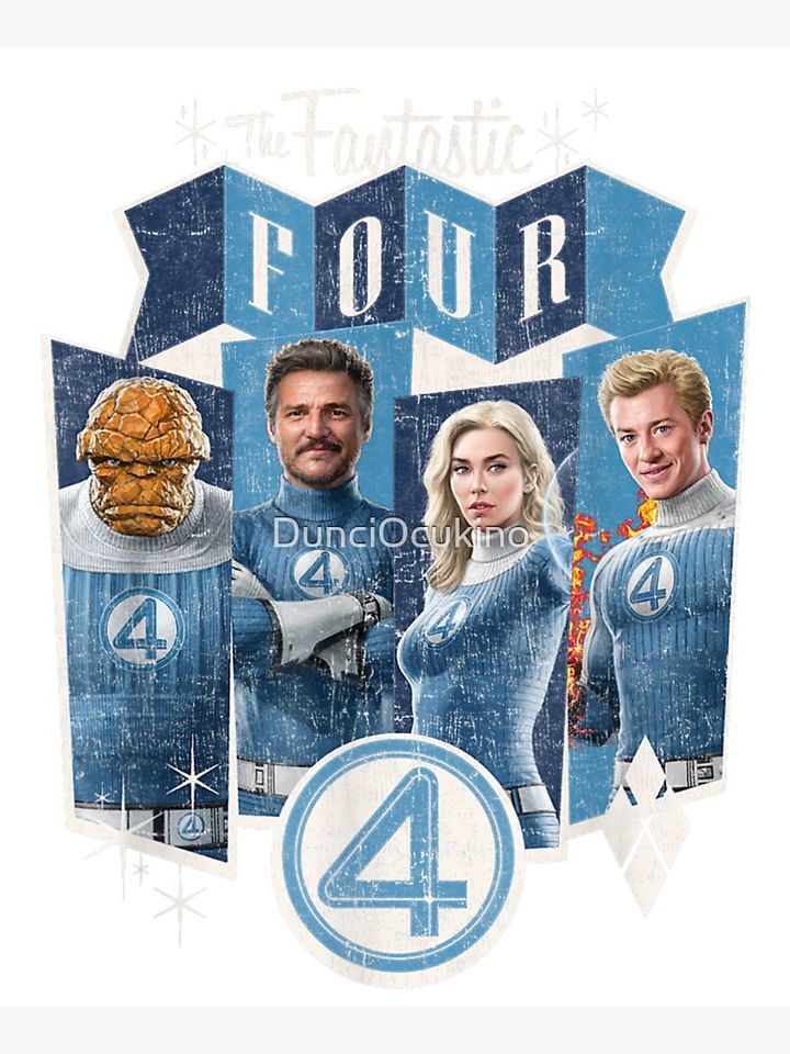 Marvel The Fantastic Four Vintage Style First Steps Team  Tote Bag