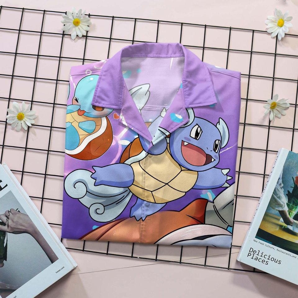 Blastoise Hawaiian Shirt, Squirtle Shirts, Funny Beach Outfit