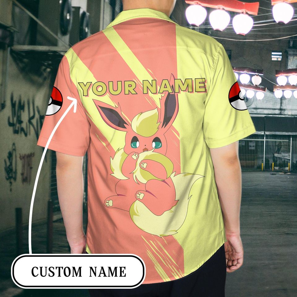 Flareon Hawaiian Shirt - Custom Name Summer Set