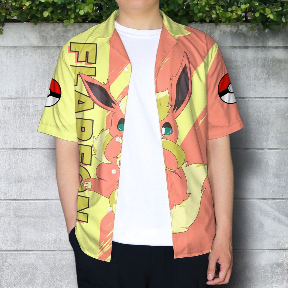 Flareon Hawaiian Shirt - Custom Name Summer Set