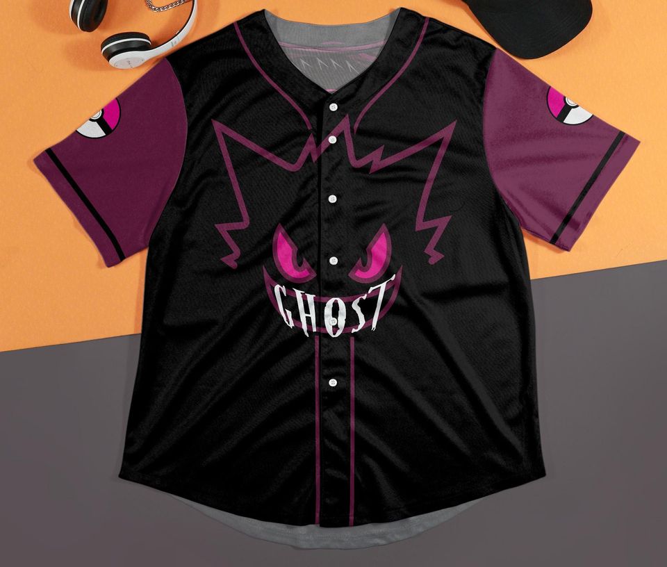 Gengar Baseball Jersey | Cute Anime | Funny Graphic | Birthday Gift