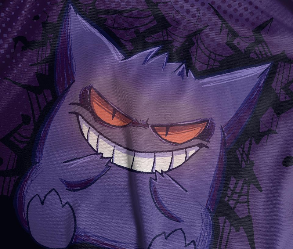 Gengar Baseball Jersey Cute Anime Button-Up Funny 3D Gift for Fans