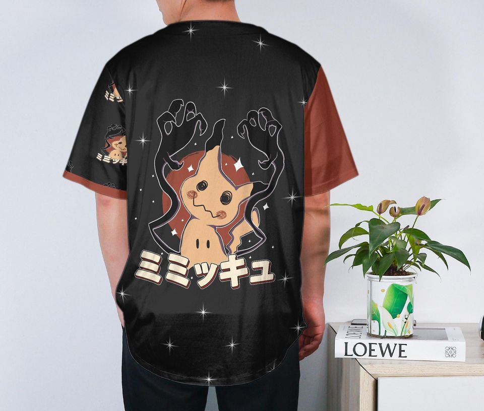 Mimikyu Baseball Jersey Cute Anime Ghost Kawaii Sportswear Baseball Gift Fans