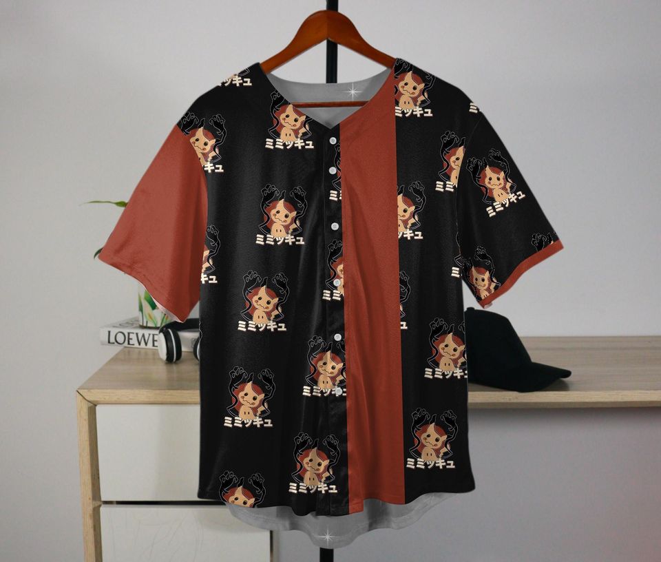 Mimikyu Baseball Jersey Cute Anime Ghost Kawaii Sportswear Baseball Gift Fans