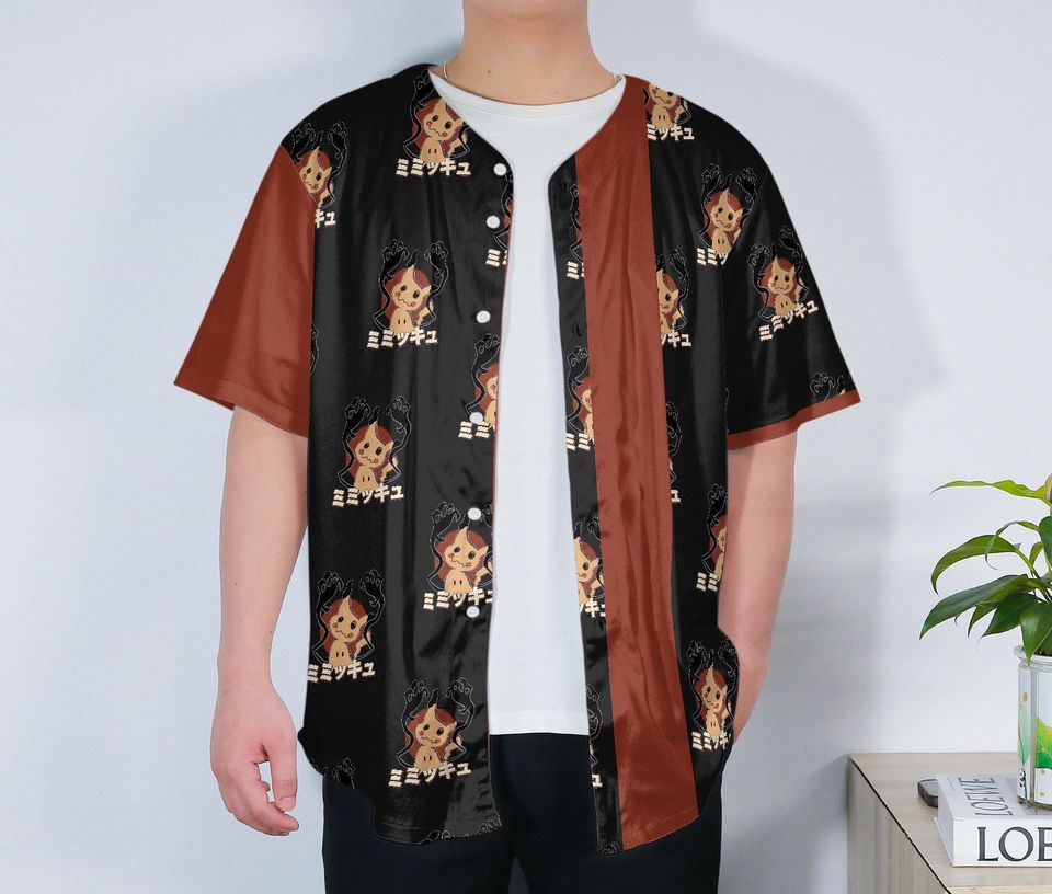 Mimikyu Baseball Jersey Cute Anime Ghost Kawaii Sportswear Baseball Gift Fans