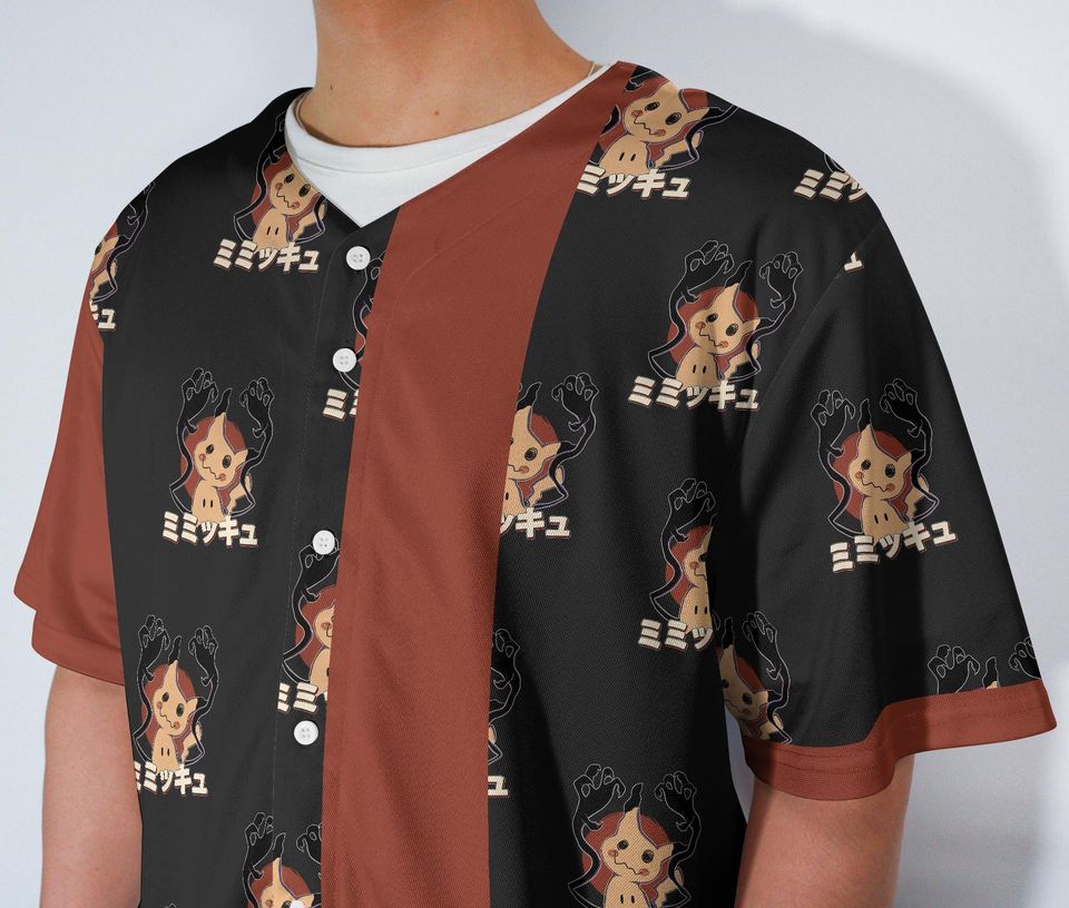 Mimikyu Baseball Jersey Cute Anime Ghost Kawaii Sportswear Baseball Gift Fans