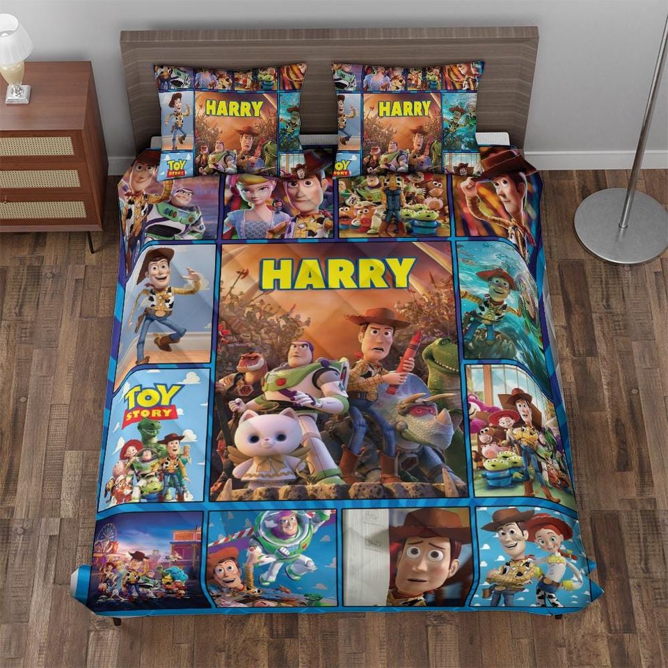 Custom Toy Story Bedding Set, Toy Story Bedding Set, Toy Story Bedding Set, Toy Story name Bedding Set
