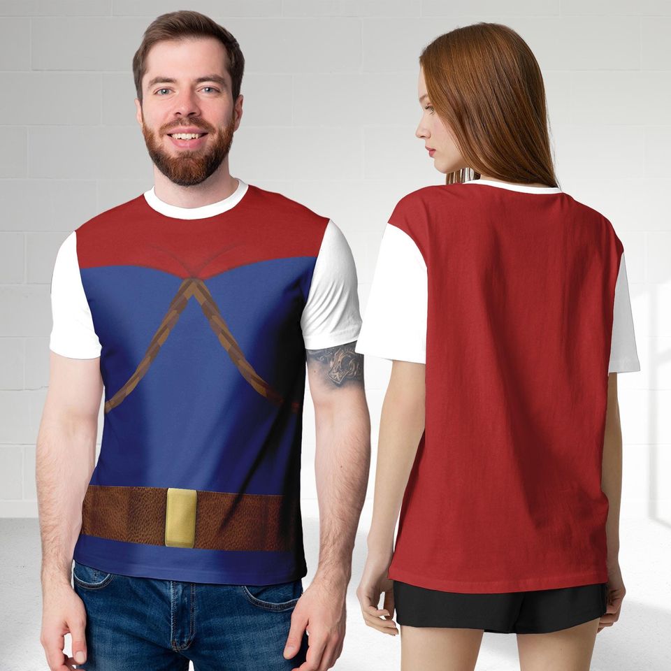 Snow White Prince 3D Costume Shirt, Halloween Costume For Family Group Shirt, Princess And Friends Tee, Prince Cosplay Matching Shirts