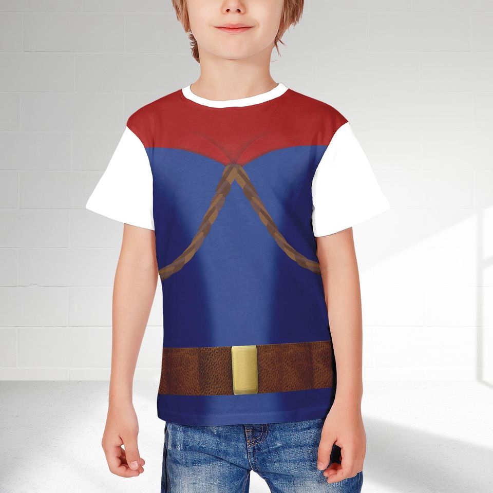 Snow White Prince 3D Costume Shirt, Halloween Costume For Family Group Shirt, Princess And Friends Tee, Prince Cosplay Matching Shirts