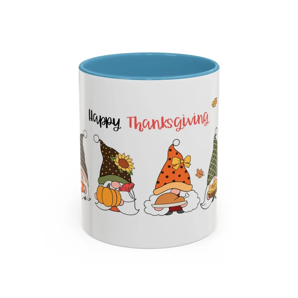 Thanksgiving Accent Mug, Fall Harvest Coffee Cup, Autumn Home Decor