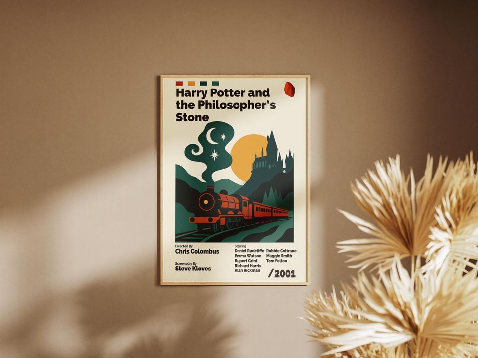 Harry Potter and the Philosopher’s Stone – Mid-Century Vintage Poster