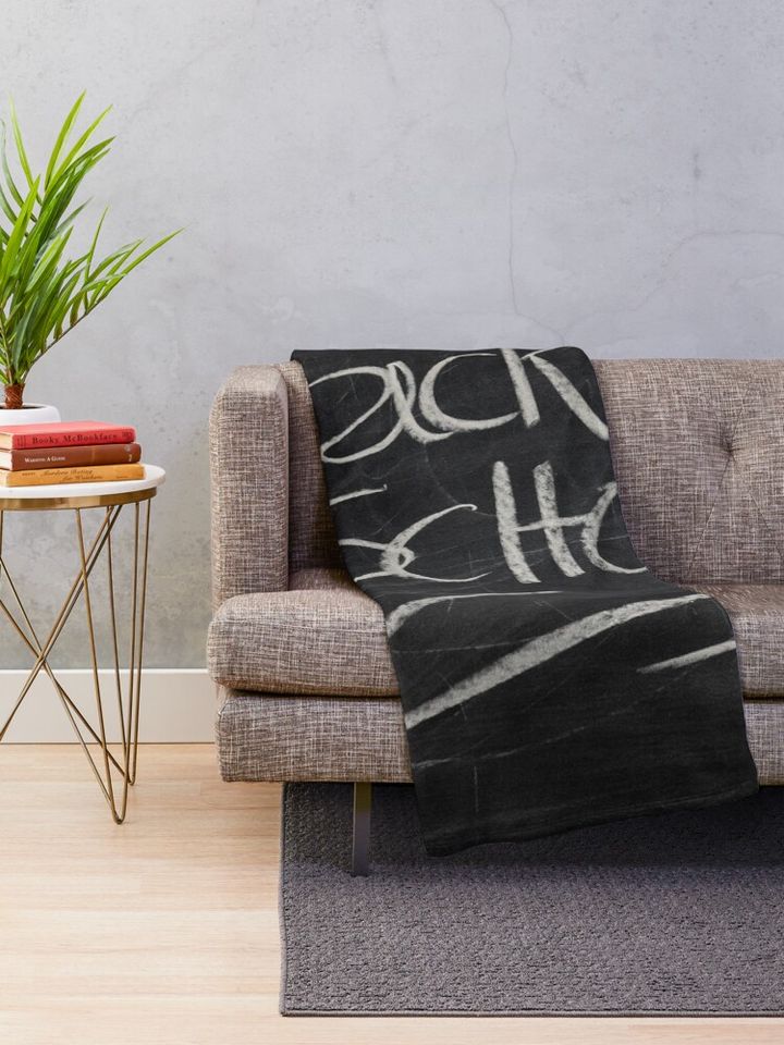 Back to School, Black Board Throw Blanket