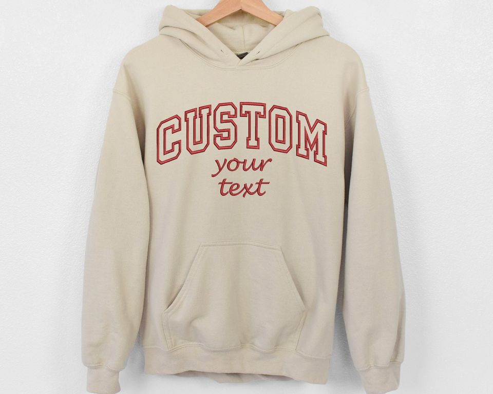 Custom Embroidered Hoodie with Personalized Text Halloween Hoodie