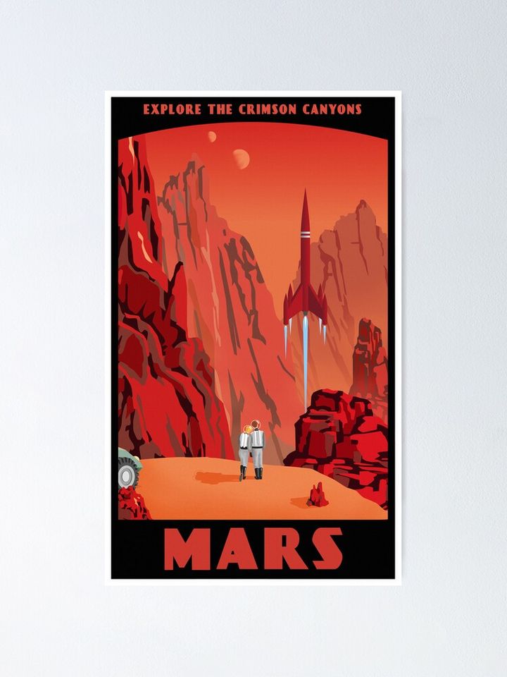 Mars Travel Poster Poster